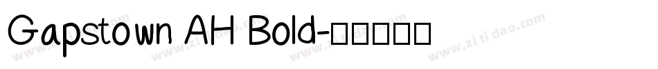 Gapstown AH Bold字体转换